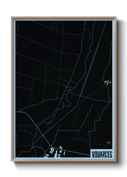 Une affiche de carte sur Vouarces