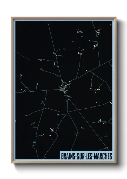 Une affiche de carte sur Brains-sur-les-Marches