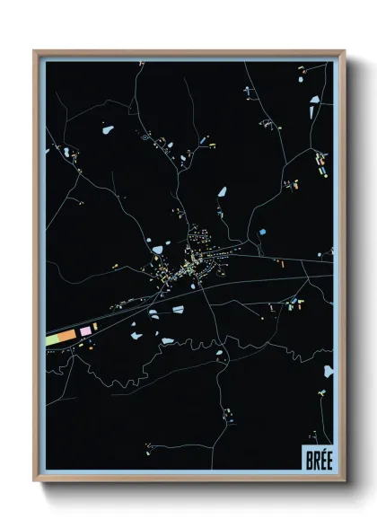 Une affiche de carte sur Brée