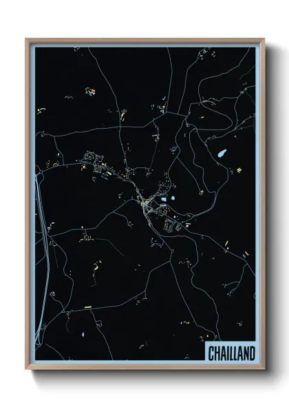 Une affiche de carte sur Chailland