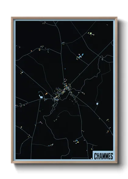 Une affiche de carte sur Chammes