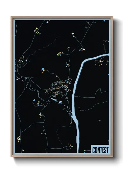 Une affiche de carte sur Contest