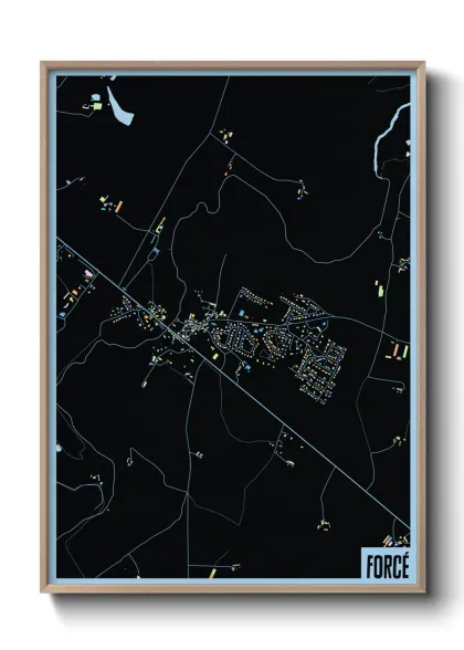 Une affiche de carte sur Forcé