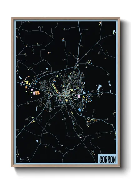 Une affiche de carte sur Gorron