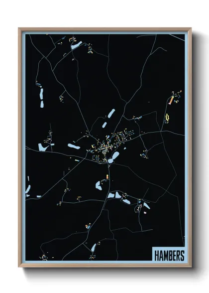 Une affiche de carte sur Hambers