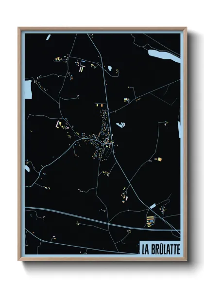 Une affiche de carte sur La Brûlatte