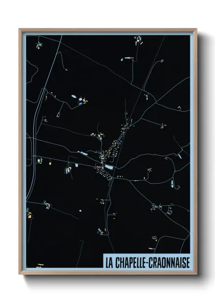 Une affiche de carte sur La Chapelle-Craonnaise