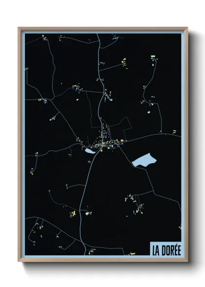 Une affiche de carte sur La Dorée