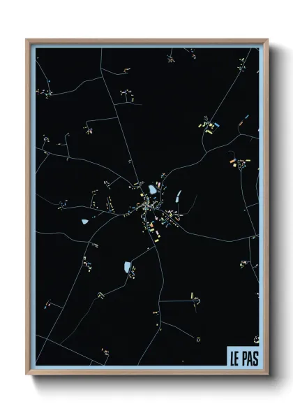 Une affiche de carte sur Le Pas