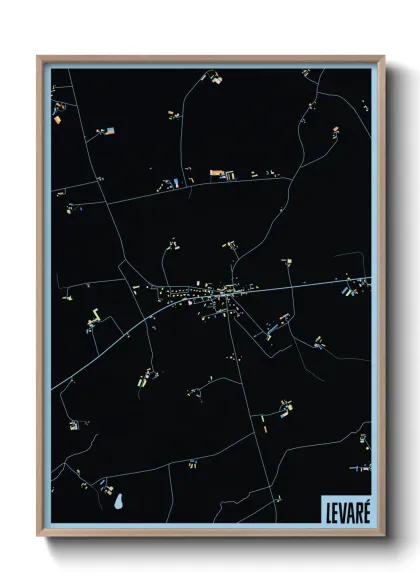 Une affiche de carte sur Levaré