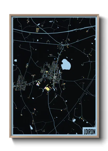Une affiche de carte sur Loiron