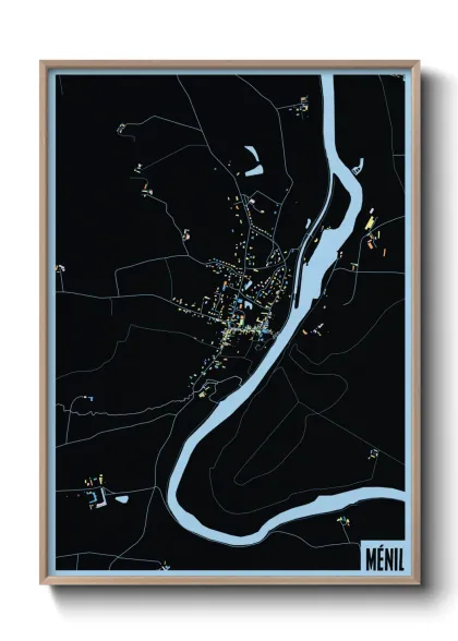 Une affiche de carte sur Ménil