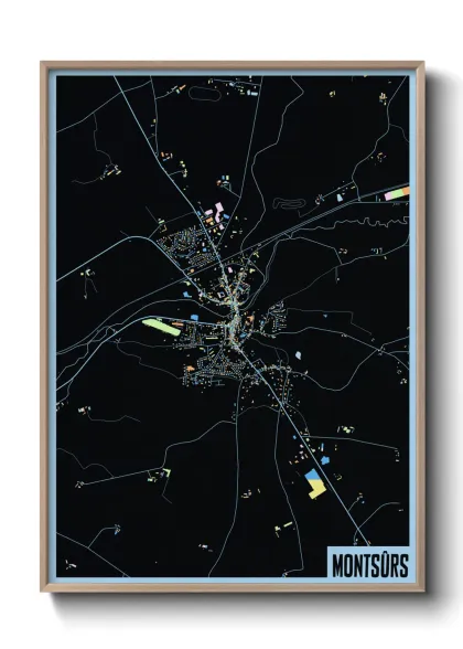 Une affiche de carte sur Montsûrs