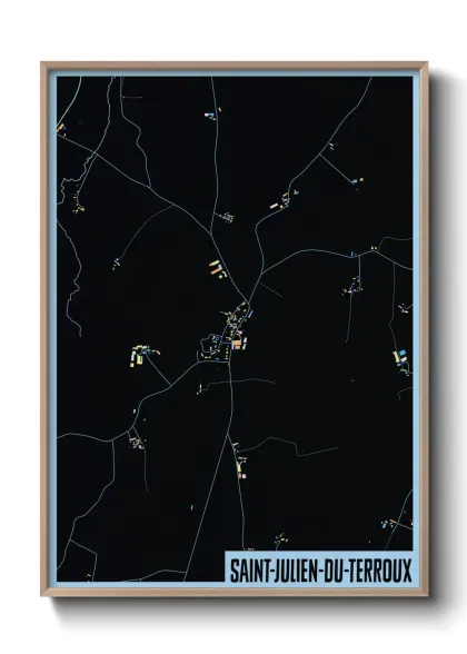 Une affiche de carte sur Saint-Julien-du-Terroux