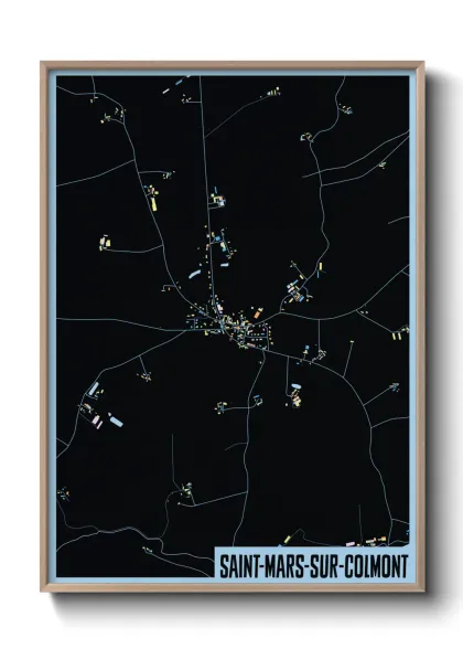 Une affiche de carte sur Saint-Mars-sur-Colmont