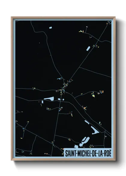 Une affiche de carte sur Saint-Michel-de-la-Roë