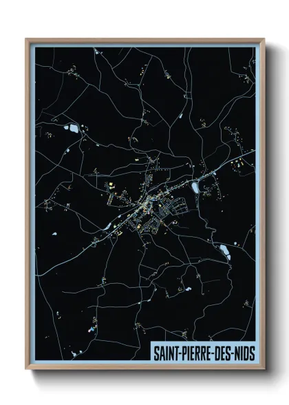 Une affiche de carte sur Saint-Pierre-des-Nids