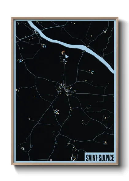 Une affiche de carte sur Saint-Sulpice