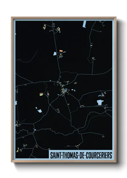Une affiche de carte sur Saint-Thomas-de-Courceriers