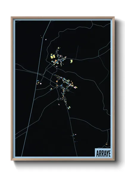 Une affiche de carte sur Arraye