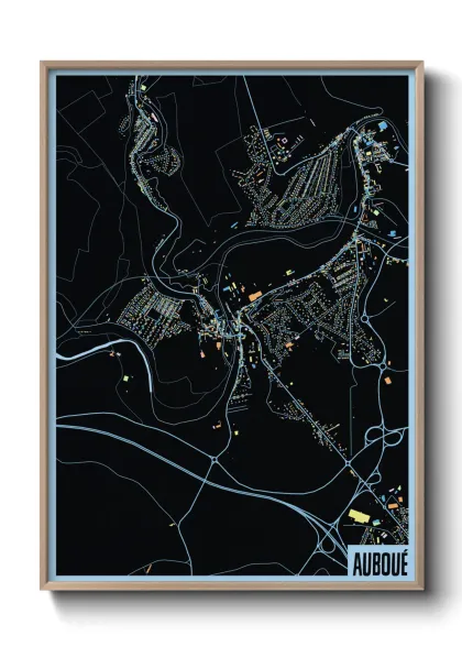 Une affiche de carte sur Auboué
