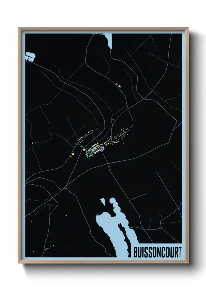 Une affiche de carte sur Buissoncourt
