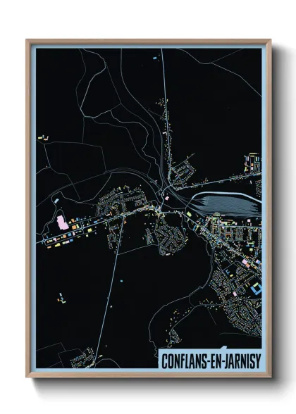 Une affiche de carte sur Conflans-en-Jarnisy