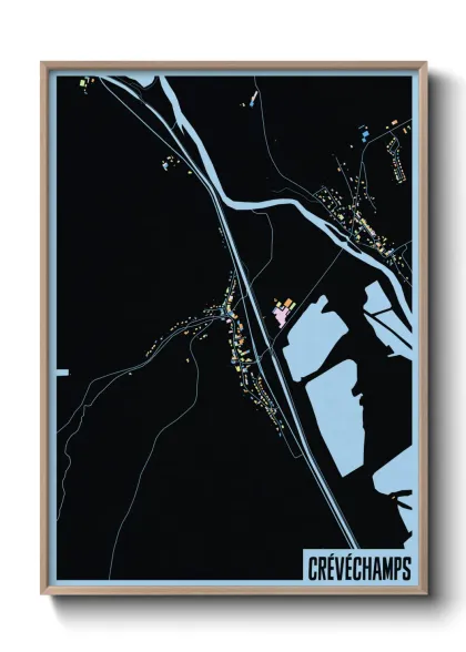 Une affiche de carte sur Crévéchamps