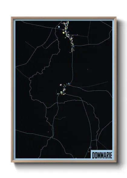 Une affiche de carte sur Dommarie