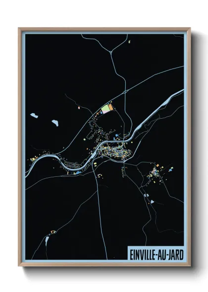 Une affiche de carte sur Einville-au-Jard