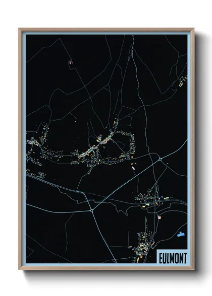 Une affiche de carte sur Eulmont