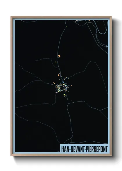 Une affiche de carte sur Han-devant-Pierrepont