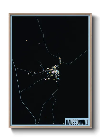 Une affiche de carte sur Haussonville