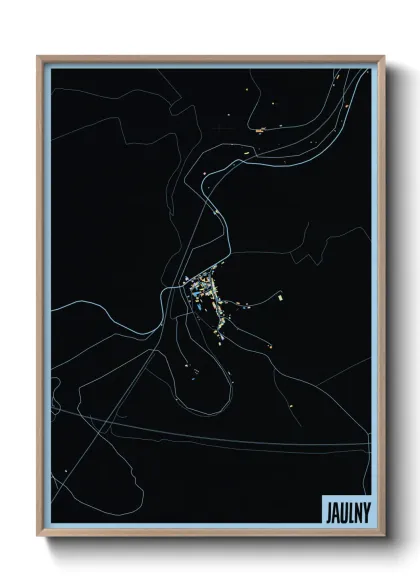 Une affiche de carte sur Jaulny