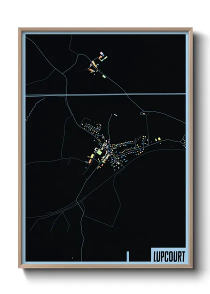 Une affiche de carte sur Lupcourt