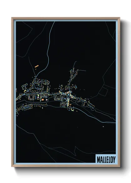 Une affiche de carte sur Malleloy