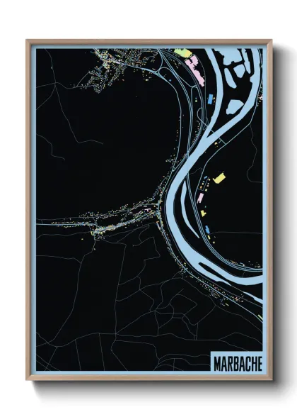 Une affiche de carte sur Marbache
