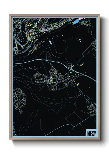 Une affiche de carte sur Mexy