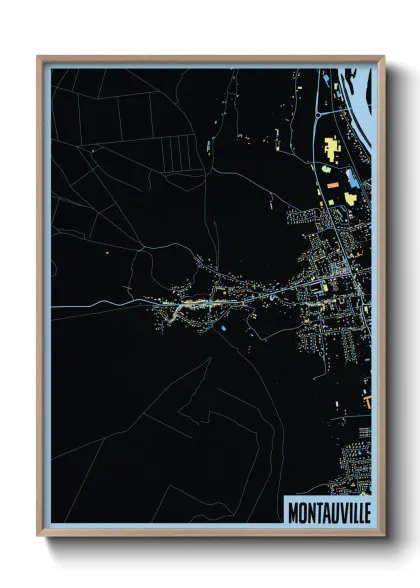Une affiche de carte sur Montauville