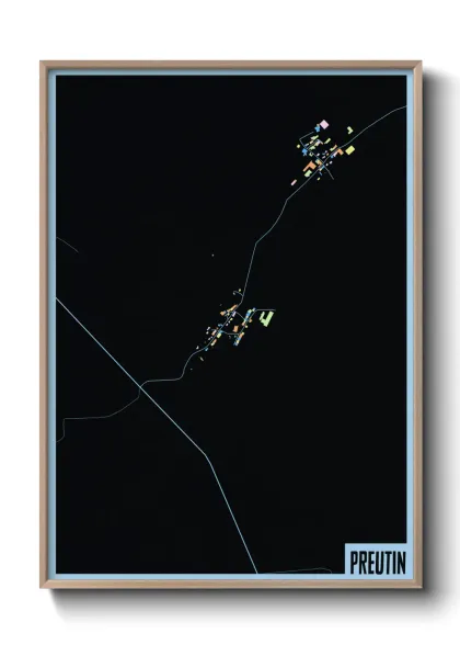 Une affiche de carte sur Preutin
