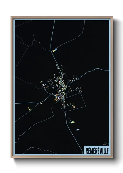 Une affiche de carte sur Réméréville