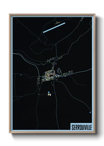 Une affiche de carte sur Serrouville