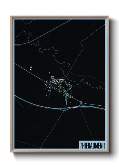 Une affiche de carte sur Thiébauménil