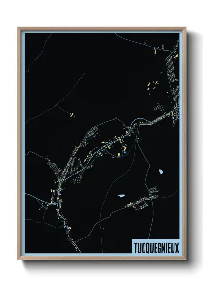 Une affiche de carte sur Tucquegnieux
