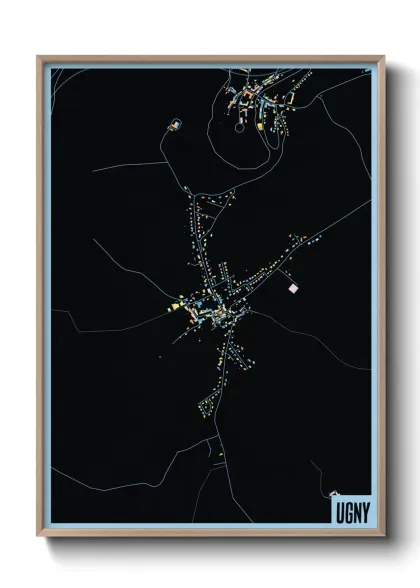 Une affiche de carte sur Ugny