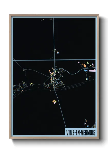 Une affiche de carte sur Ville-en-Vermois