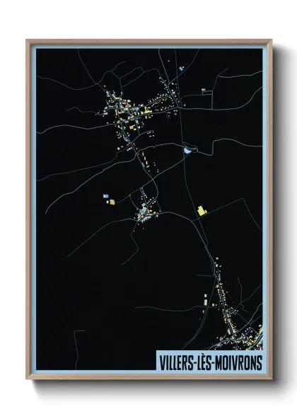 Une affiche de carte sur Villers-lès-Moivrons