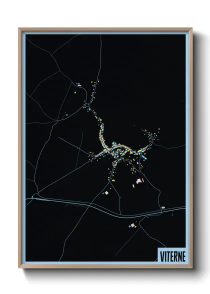 Une affiche de carte sur Viterne