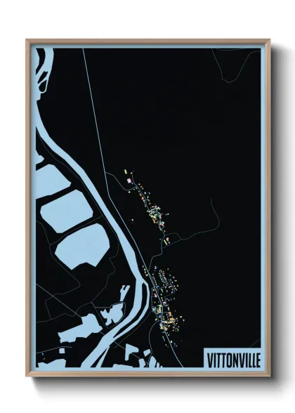 Une affiche de carte sur Vittonville
