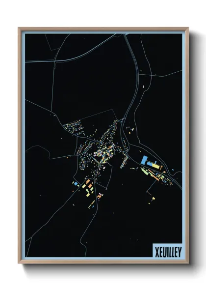 Une affiche de carte sur Xeuilley